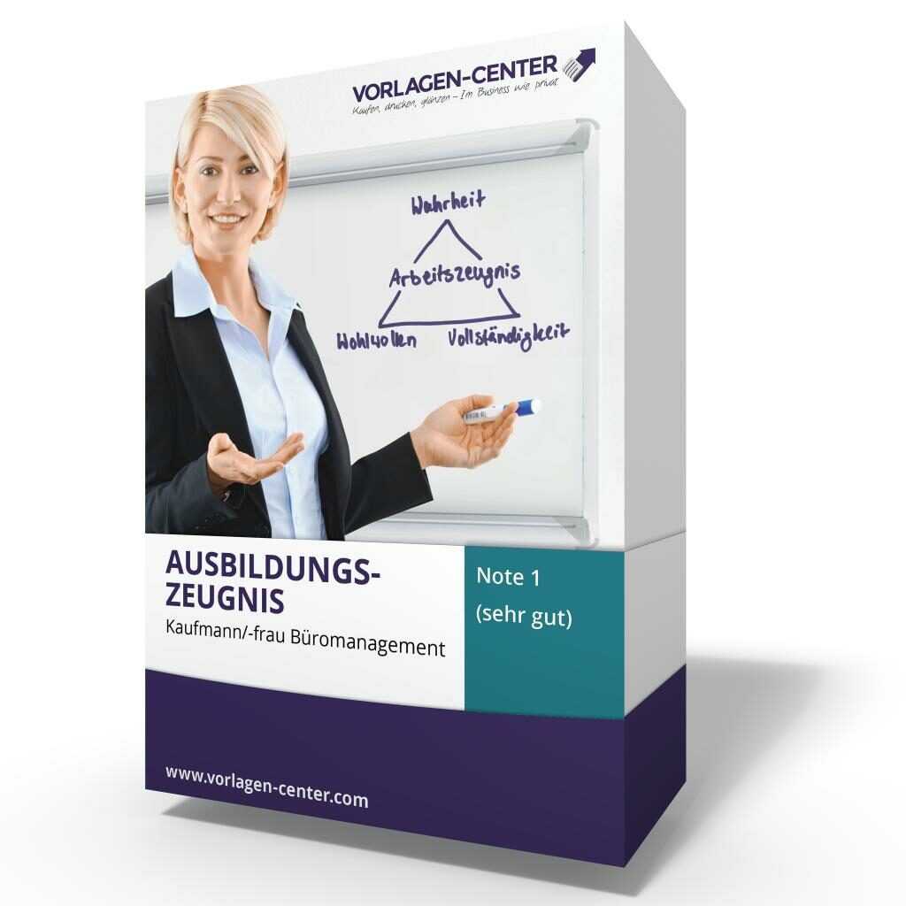 Ausbildungszeugnis Kaufmann/-frau Büromanagement