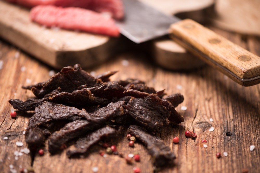 Beef Jerky (gedörrtes Rindfleisch) ist in den USA buchstäblich in aller Munde - eine Idee für Europa? Beef Jerky