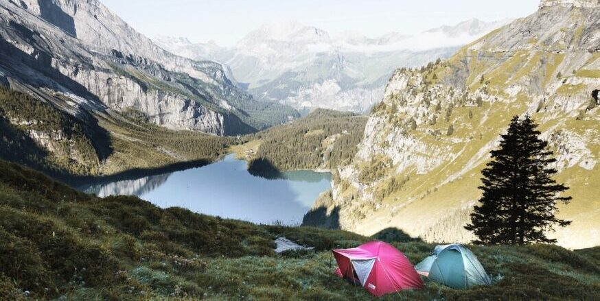 Camping in den Bergen