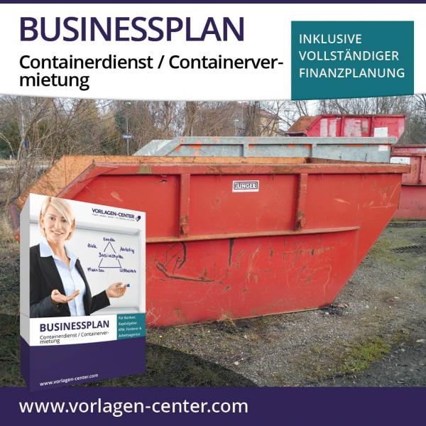 Businessplan-Paket Containerdienst / Containervermietung