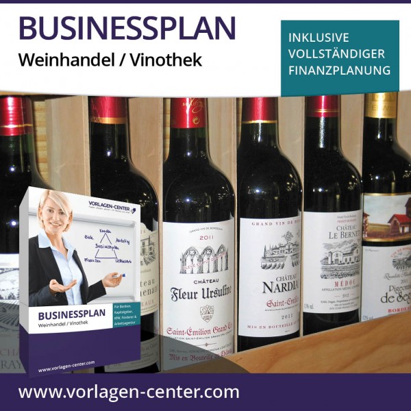 Businessplan-Paket Weinhandel / Vinothek