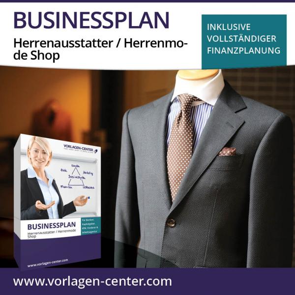 Businessplan-Paket Herrenausstatter / Herrenmode Shop