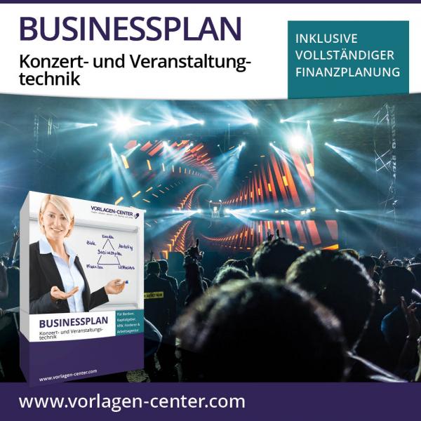 Businessplan-Paket Konzert- und Veranstaltungstechnik