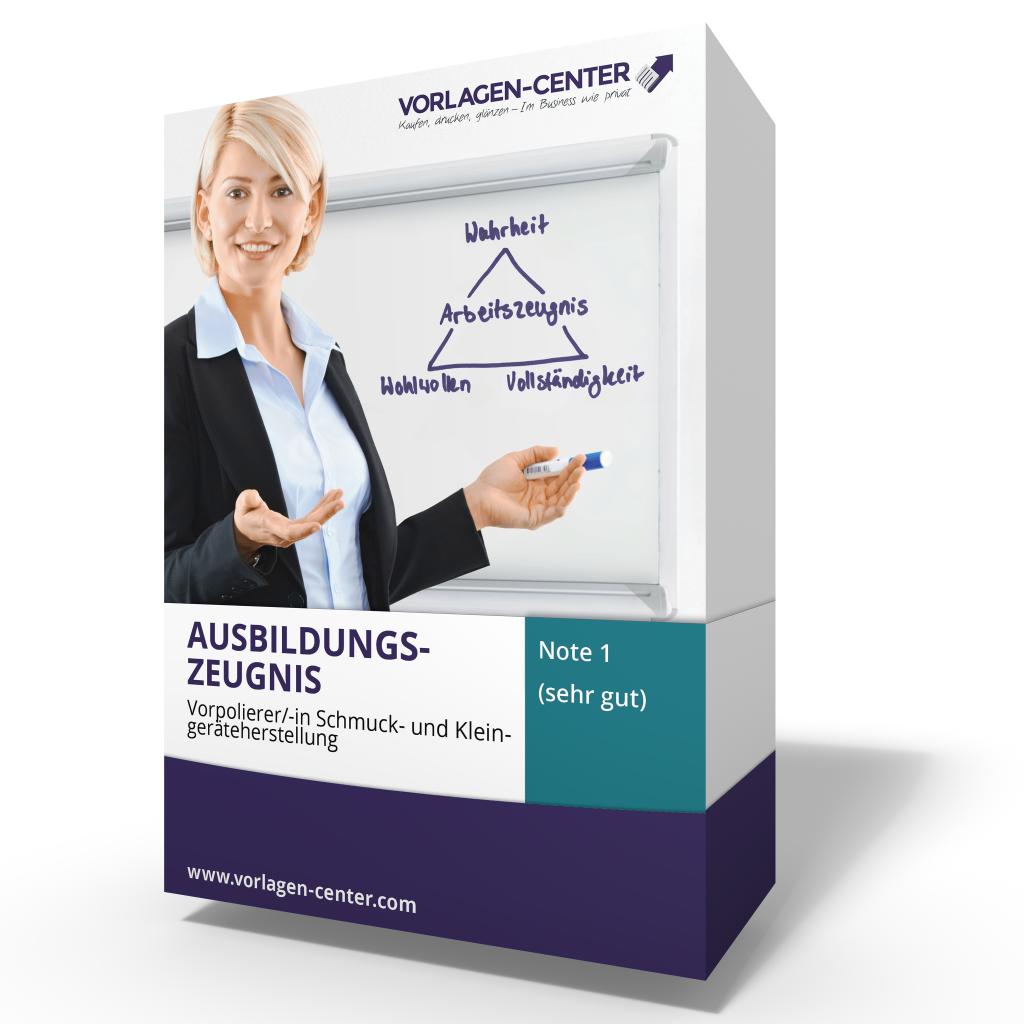 Ausbildungszeugnis Vorpolierer-in Schmuck- und Kleingerä...