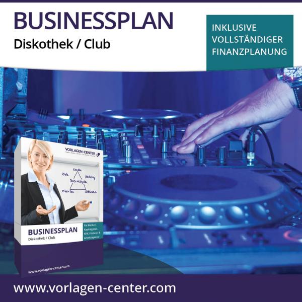 Businessplan-Paket Diskothek / Club