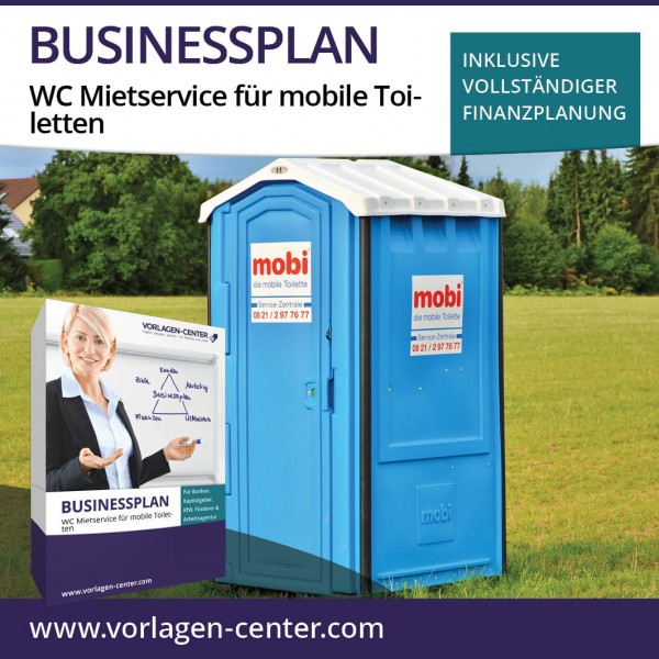 Businessplan-Paket WC Mietservice für mobile Toiletten